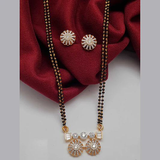 Artificial Mangalsutra set - met diamantjes en oorbellen