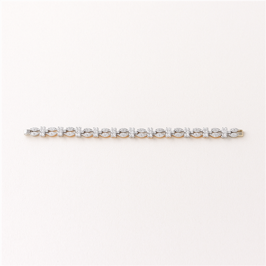 Klassieke Armband met 2-Tone Rhodium Plating