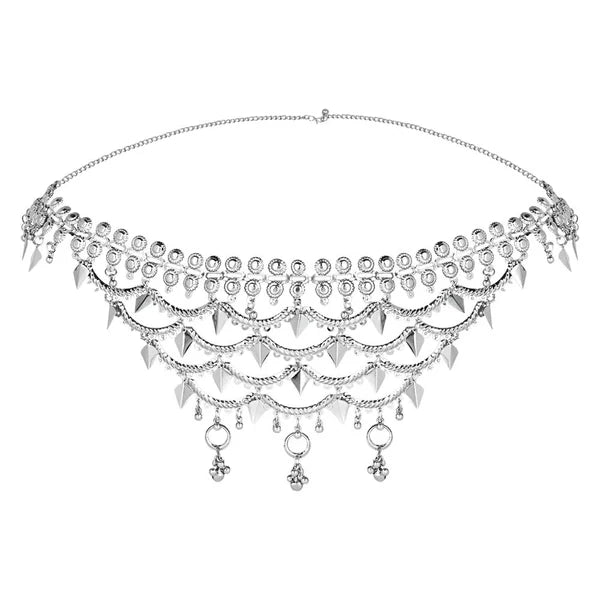 Buikketting funky zilver