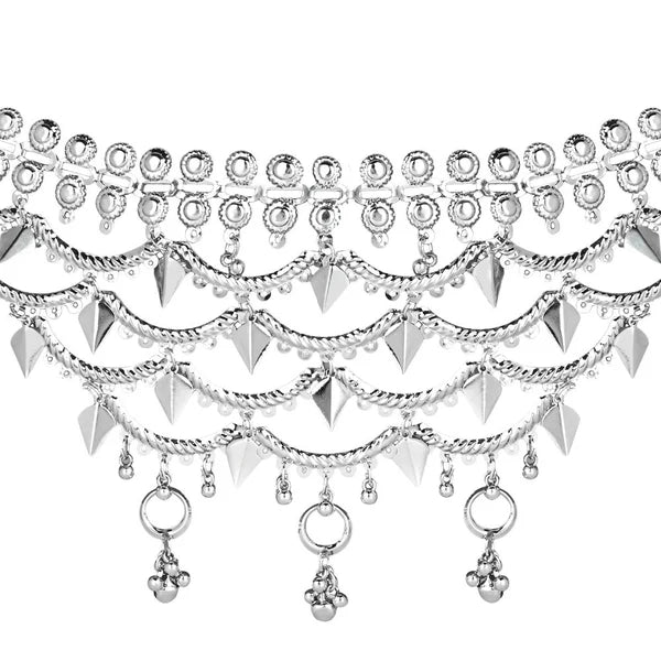 Buikketting funky zilver