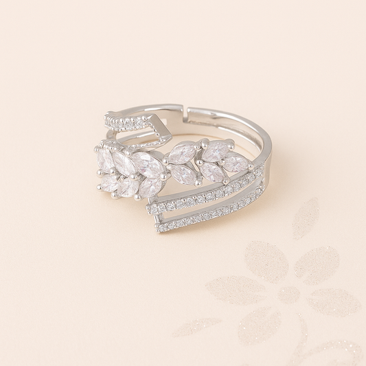 Verstelbare Cubic Zirconia Ring – Delicaat Design