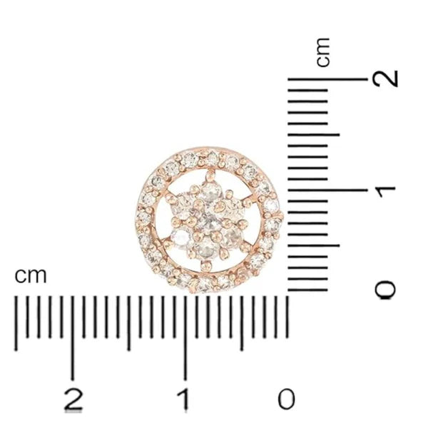 Oorstuds met diamantjes - rond