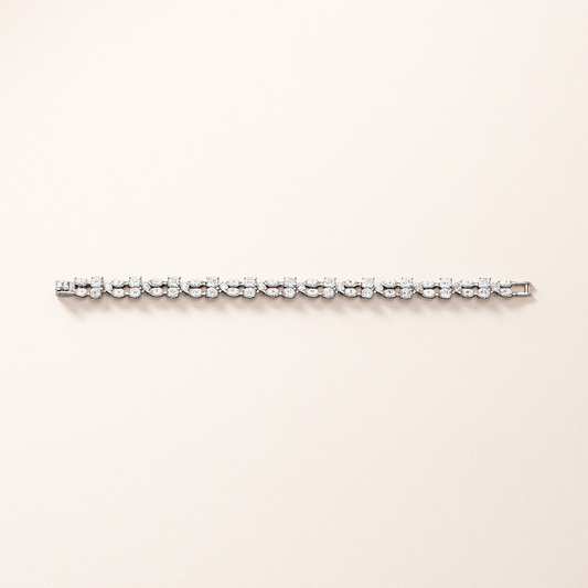 Klassieke Armband met 2-Tone Rhodium Plating