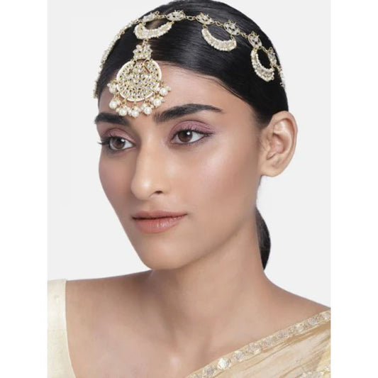 Hoofdsieraad - goldplated sheeshphool/ mathapatti