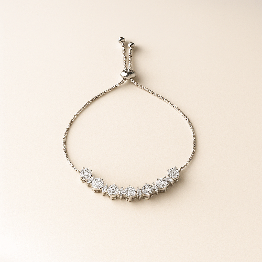 Verstelbare Armband met  Rhodium Plating