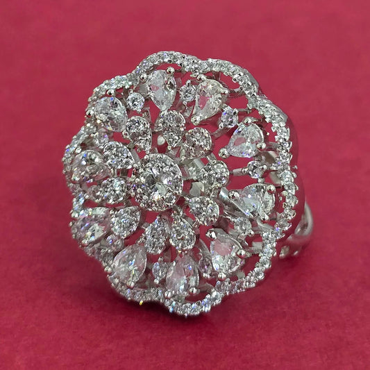 Verstelbare Ring Rhodium Plating