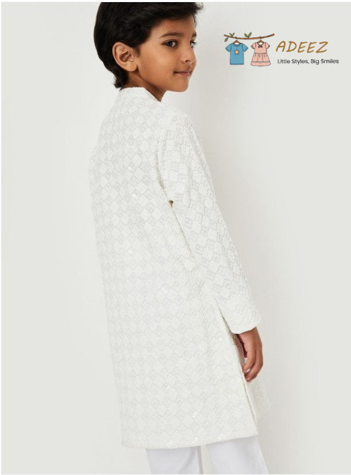 White Kurta – Boys Size 3 (Top Only)