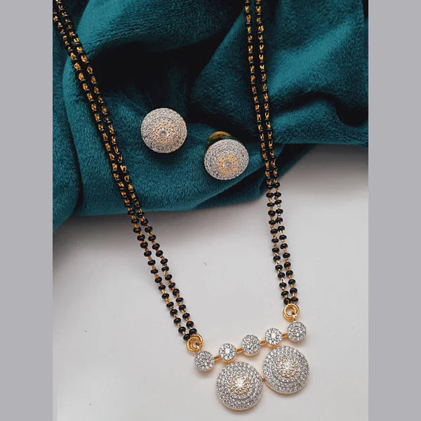 Artificial Mangalsutra set - met diamantjes en oorbellen