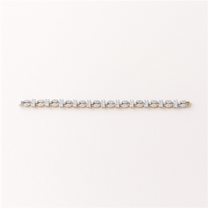 Klassieke Armband met 2-Tone Rhodium Plating