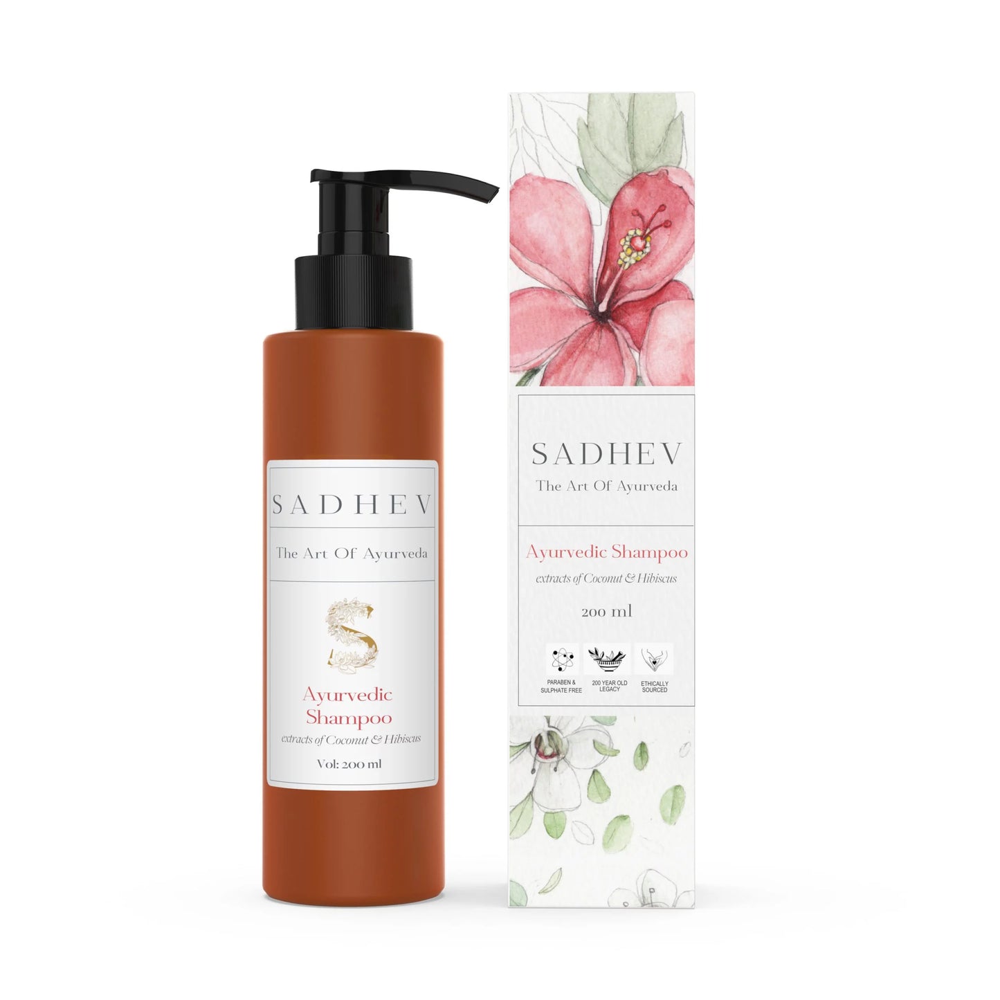 Ayurvedische shampoo - hisbiscus en kokosnoot