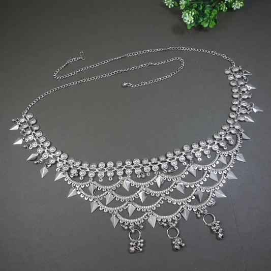 Buikketting funky zilver