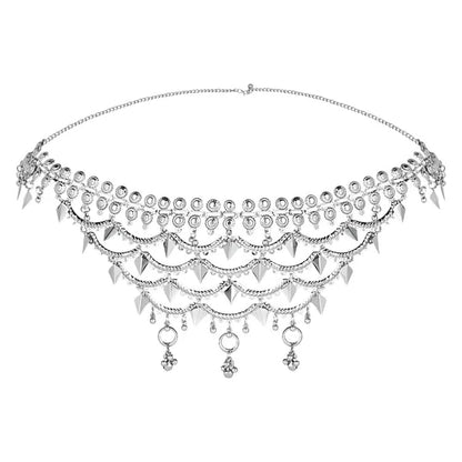 Buikketting funky zilver