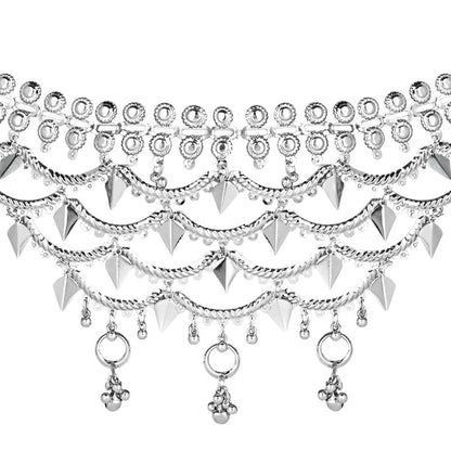 Buikketting funky zilver