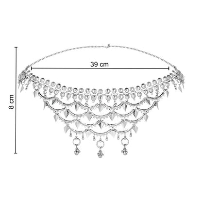 Buikketting funky zilver