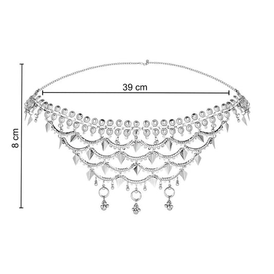 Buikketting funky zilver