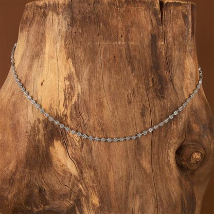 Zeer subtiele buikketting met steentjes