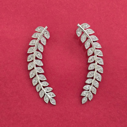 Earcuff met 2-Tone Rhodium Plating