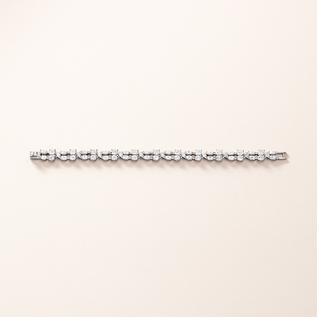 Klassieke Armband met 2-Tone Rhodium Plating