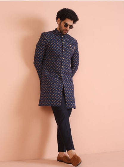 Heren Indowestern Sherwani-set -pre order