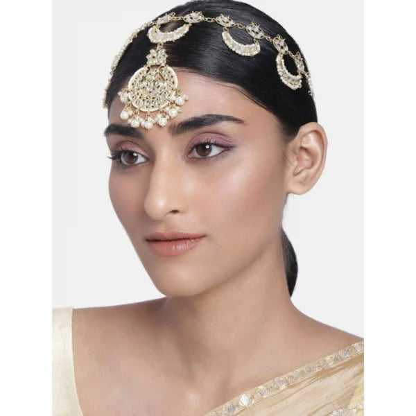 Hoofdsieraad - goldplated sheeshphool/ mathapatti