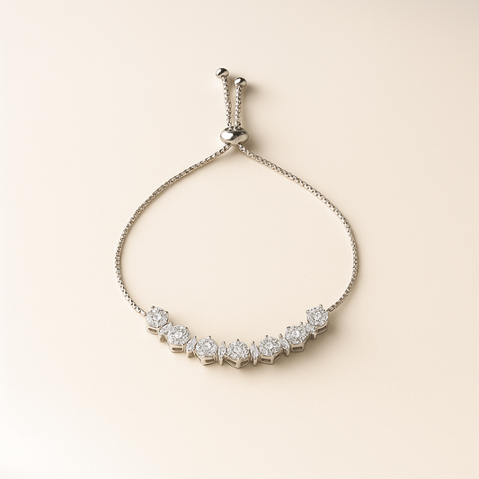 Verstelbare Armband met  Rhodium Plating