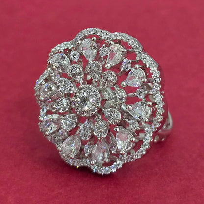 Verstelbare Ring Rhodium Plating