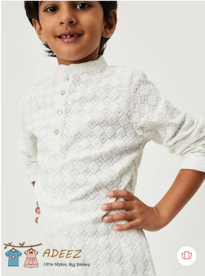 White Kurta – Boys Size 3 (Top Only)