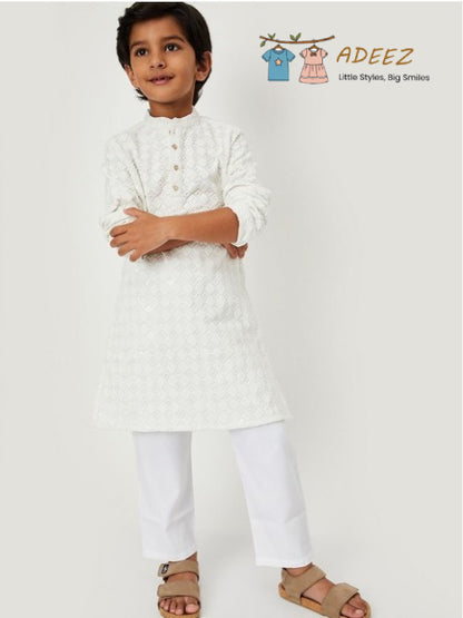 White Kurta – Boys Size 3 (Top Only)